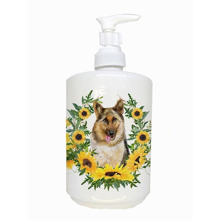 Carolines Treasures German Shepherd Ceramic Soap Dispenser CK2846SOAP